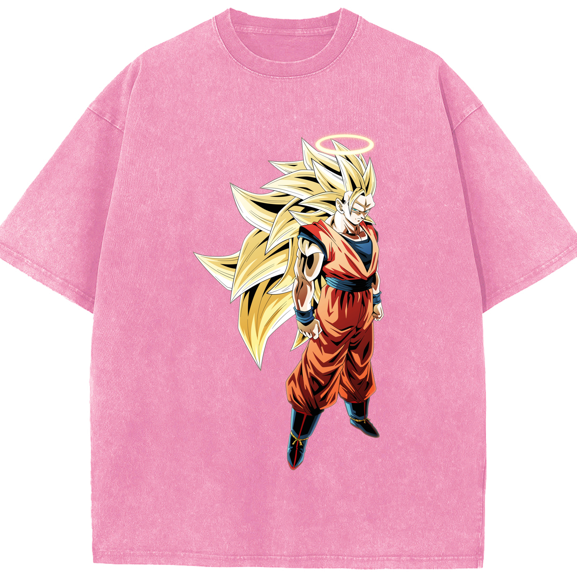 （画像用） ドラゴンボール 孫悟空（そん ごくう）Son Goku カカロット DRAGON BALL Kakarotto 綿100% ヴィンテージ風 半袖Tシャツ（フロントプリント）